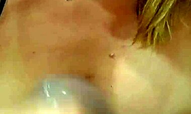 bondage session with busty blonde milf tied up for hard real sex and cumshot