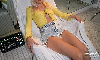 I Undergo Fake Doctor Exam Leading To Strong Squirt Orgasm While Husband Waits Outside