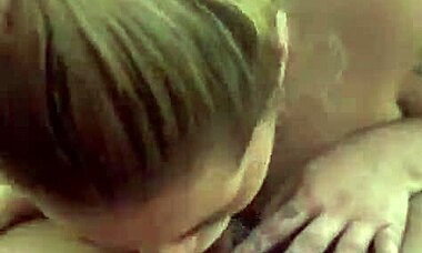 In the park, she swallows my cum