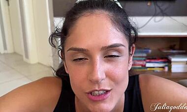 Step mommy catches you jerking off in homemade pov