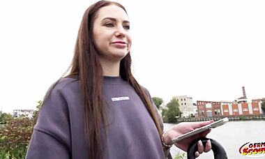 German Scout Picks Up Teen Emma Evans For Hard Casting Fuck With Small Tits And Long Labia