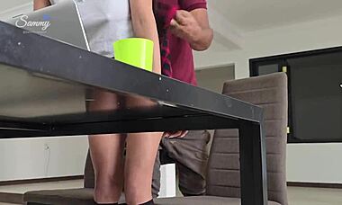 my husband's sister-in-law is sucking cock at the table with me right now