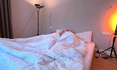 Andre Love wakes up with a blowjob from her partner.