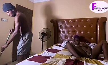 JOY GRABS THE HOUSE BOY COCK AND BEGS HIM TO MAKE HER SQUIRT