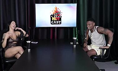 Will Mastro in sheer red lingerie