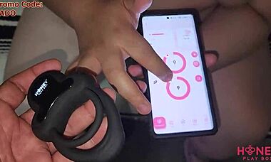 my asshole got wrecked and filled with cum using the vibrating cock ring with clit stimulator from honey play box