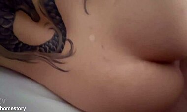 Did she fuck you with her ass in bed?