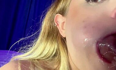 extreme sloppy deepthroat no hands, two hours of blowjob with face cum