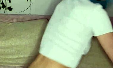 She dildos her petite ass while vibrating her pussy