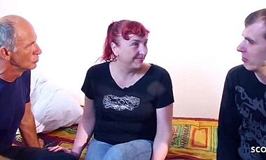 reifes deutsches paar verführt jungfrau nachbarn zu wildem dreier