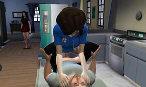 Mladá sestra dostáva trojitý creampie od nevlastného brata v Sims4