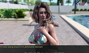 Żona i macocha opalają się z Samem w tej grze 3D porno