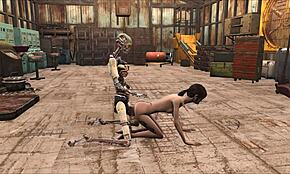 Fallout 4 Elie dostává velký anální od syntha v divoké scéně. Její animované tělo snáší drsný strojový bušení.