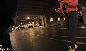 Girl Sucking Stranger's Dick in Car Swallows Every Drop of Cum