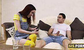 Ugh, mein Stiefbruder ließ mich ihn für Geld befriedigen, so falsch